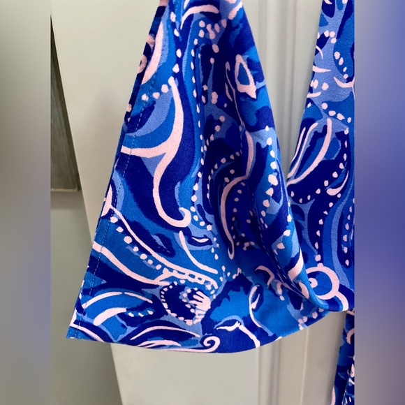 🚫SOLD🚫NWT Lilly Pulitzer Gracelynn Stretch Dress In Coastal Blue Whispurr💙 - Picture 6 of 16